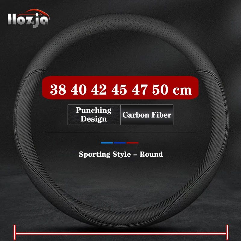 38CM 40CM 42cm 45cm 47cm Car Truck Extra Large Artificial Leather Steering Wheel Braid Cover Universal Auto Interior Accessories