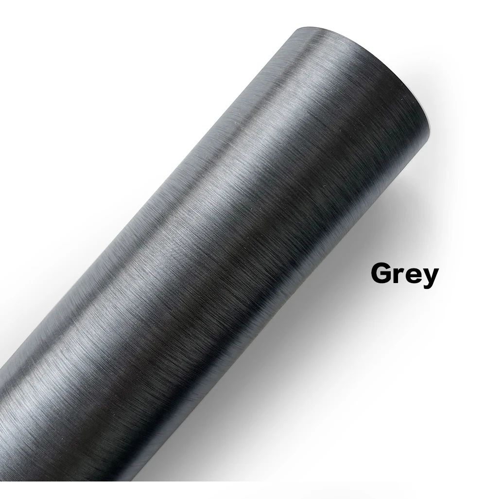 Car Stickers Black Grey Silver Brushed Aluminum Vinyl Wrap Film Metallic Car Wrap Foil Sticker For Car Motorcycle Computer Skin