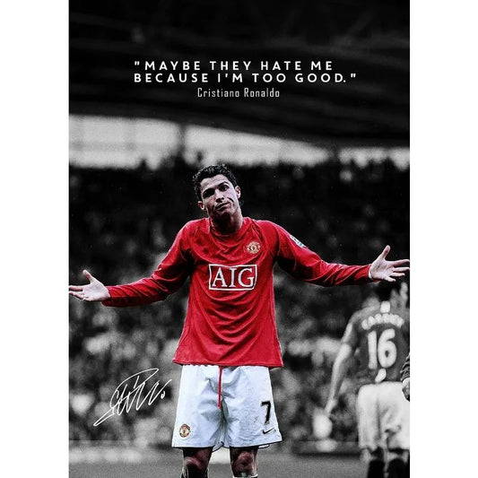 Modern Soccer Sport Player Portrait Poster Print Football Play Picture Canvas Painting Wall Art for Living Room Home Decor Mural