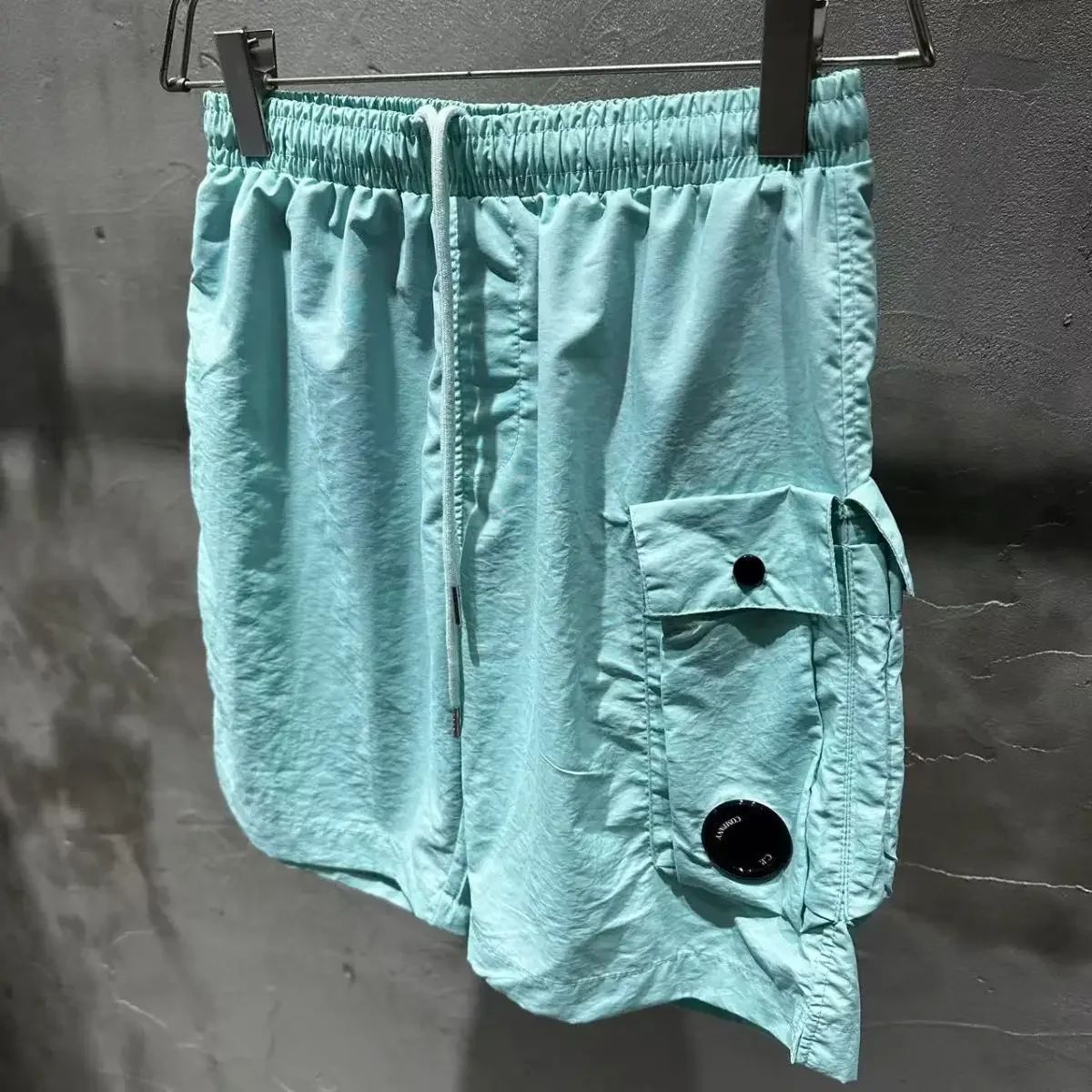 New CP Summer Youth Casual Sports Loose Beach Pants Nylon Shorts Quick drying 5-point Pants Trendy Brand Men's Fashion