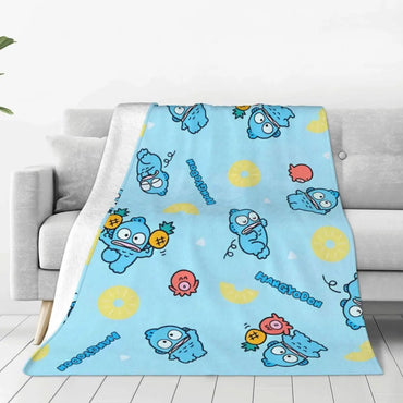 Super Soft Blanket Travel Office Hangyodon Cute Throw Blanket Flannel Bedspread For Home Decor Comfortable Sofa Bed Cover