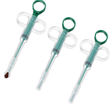 Empurrador de comprimidos tipo seringa de 3 peças para cães e gatos pequenos, dispensador de comprimidos para animais de estimação, aplicador de comprimidos macio