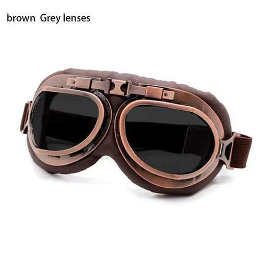 Vintage Motor Protective Gear Glasses Pilot Goggles For Motorcycle Cruiser Cafe Scooter Motorcycle Glasses