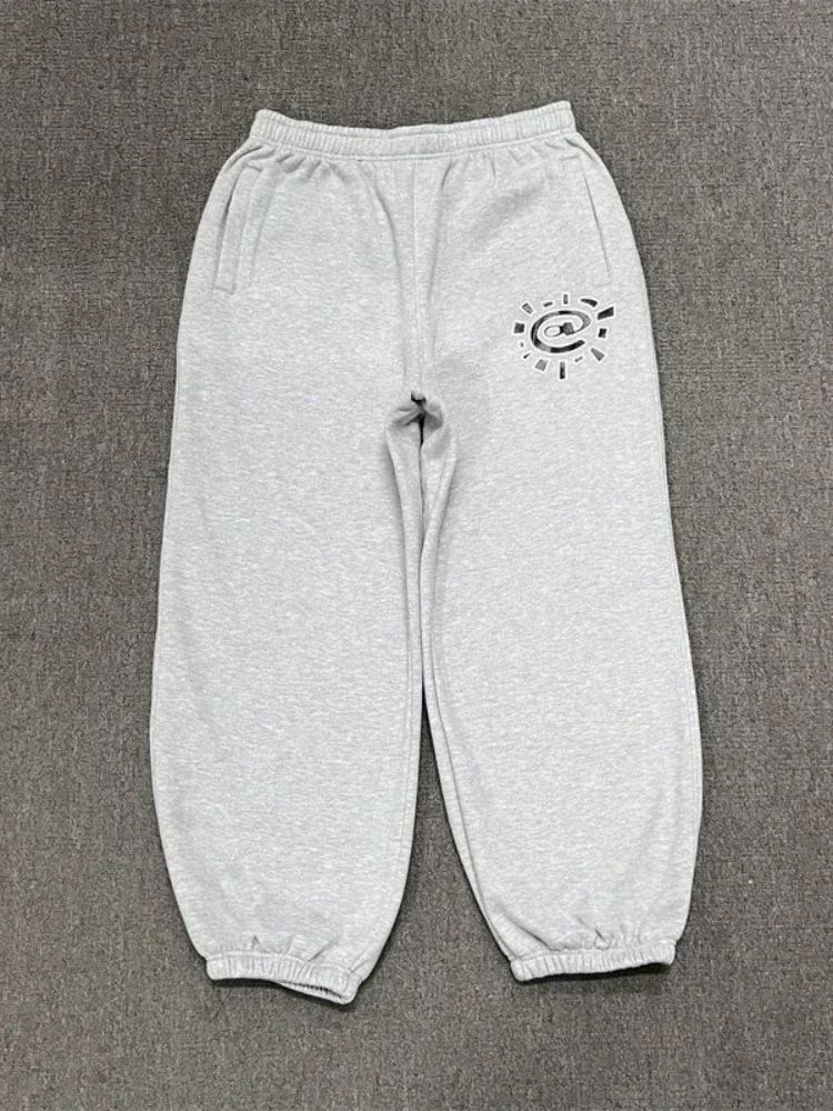 Vintage Graphic Print Streetwear Men Pants Fashion Hip Hop Joggers Men Clothing Casual Loose Buckle Feet Sweatpants Trousers