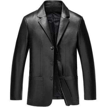 Thin Men's Suit Jackets Coat Short Cropped Male Blazer Leather Slim Fit Premium Simple Breasted New In Fashionable Elegant
