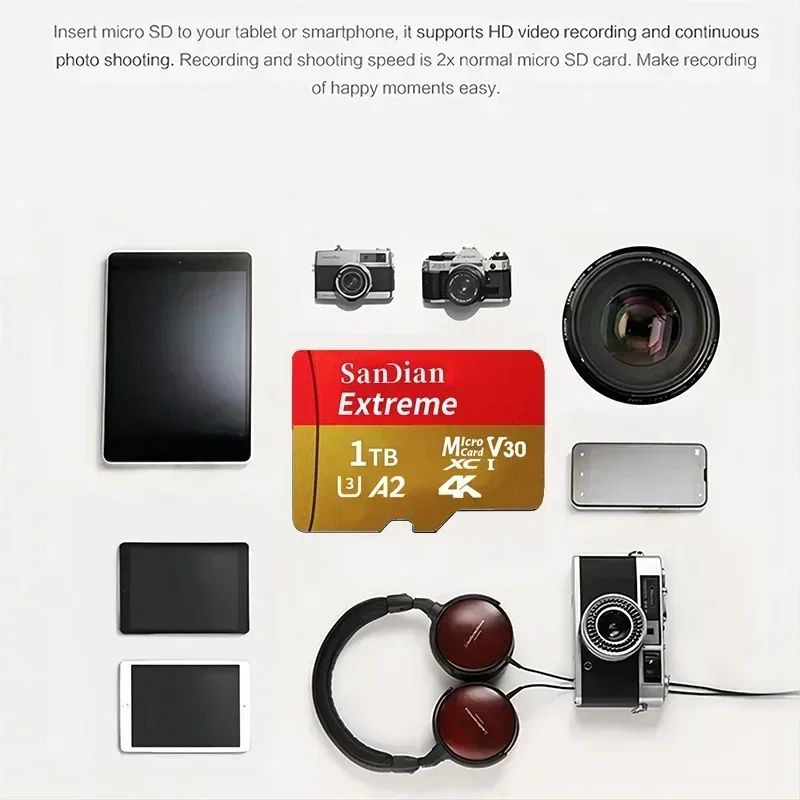 Mini SD Memory Card 1TB/2TB Large Capacity Flash Memory Cards 512GB TF-card High-speed Storage Device for Laptop/phone/tablet