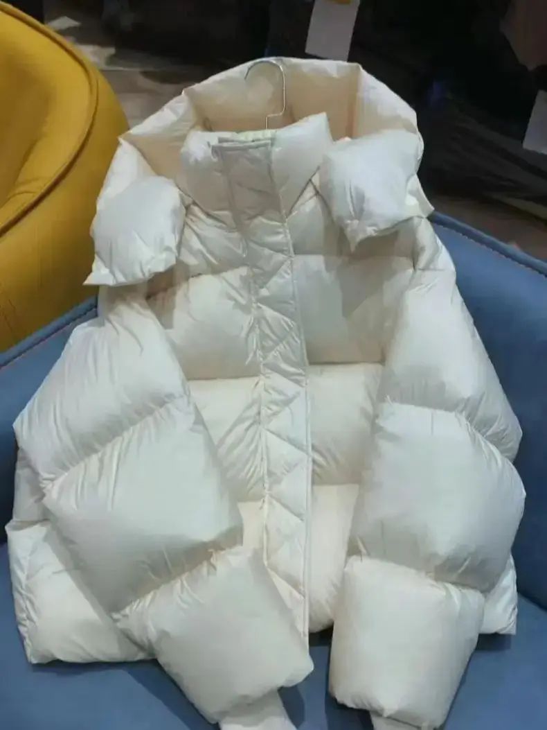 Hooded Cotton Jacket Women 2025 New Thickened Warm Long Sleeved Outwear Winter Korean Loose Solid Color Versatile Short Coat