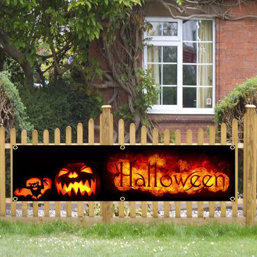 60X240cm Halloween Banner Flag Polyester Printed Garage or Outdoor Decoration Tapestry