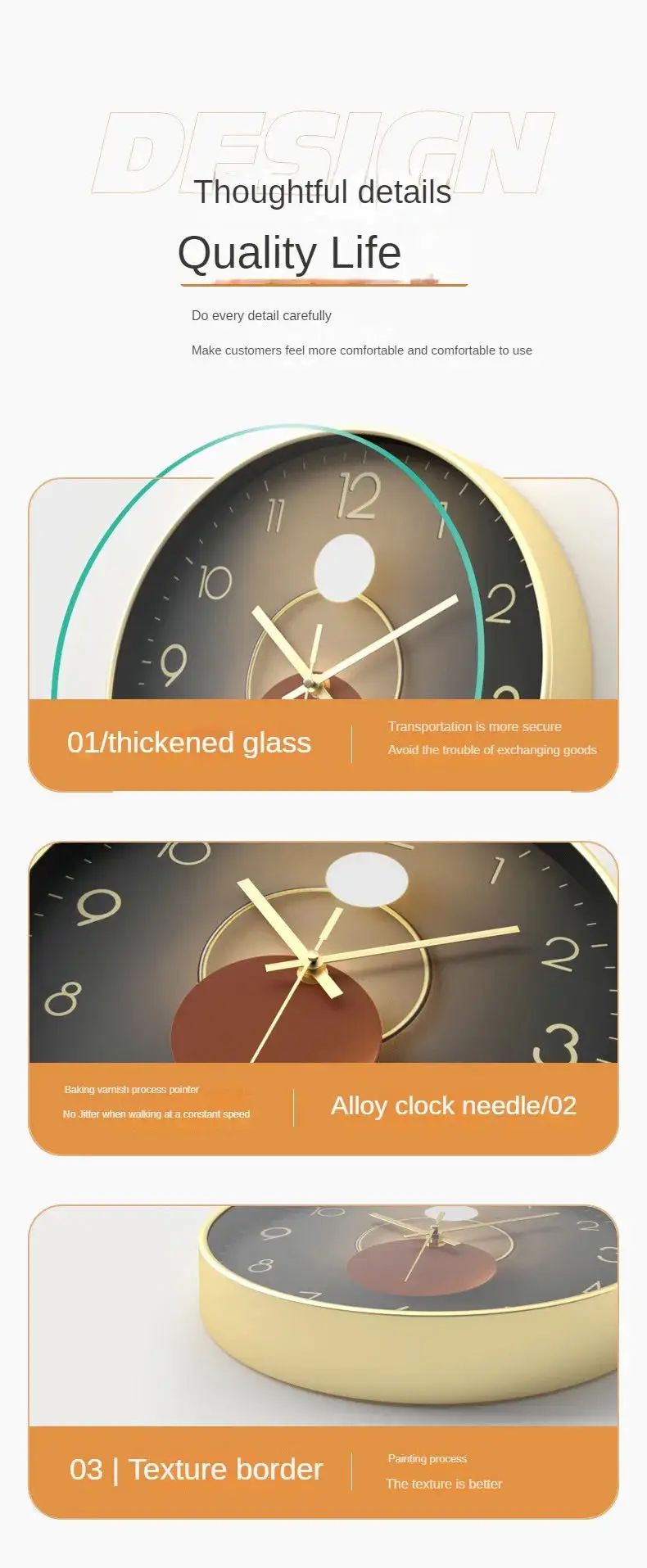 Mute Wall Clock Stereo Digital Scale Wall Clock Modern Minimalist Style Decorative Clock for bedroom study livingroom