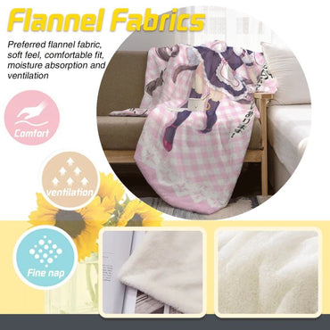 Anime Nekoparas Kawaii Cute Comfortable Flanne Blanket Soft comforter sets throw for Couch Warm Flannel Blankets Bedroom Décor