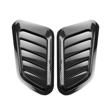 2PCS Car Hood Tuning Decoration Stickers Universal Air Intake Auto Hood Scoop Bonnet Vent Cover Carbon Fiber Decoration Styling