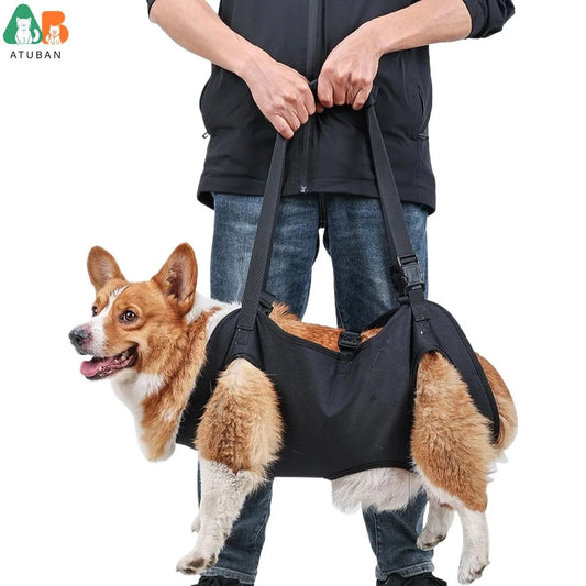 Colete de Apoio para Cães com Suporte Total Ajustável, Alças Respiráveis para Mobilidade Assistida, Reabilitação de Patas e Quadril de Cães