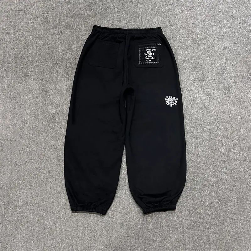 Vintage Graphic Print Streetwear Men Pants Fashion Hip Hop Joggers Men Clothing Casual Loose Buckle Feet Sweatpants Trousers