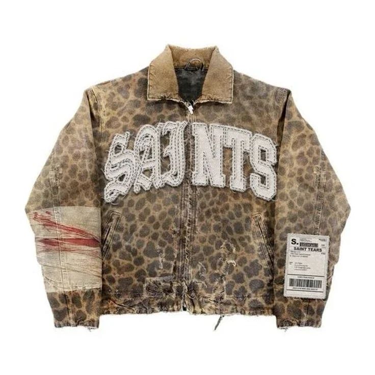 Streetwear Washed Denim Jacket Y2K Clothes Mens Womens Hip Hop Letter Graphic Patch Embroidery Blue Oversized Jacket Casual Coat