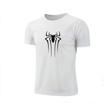Men's Summer Casual Comfortable Spider print Man T-Shirt Sports Gym Sportswear Quick-Drying Breathable T Shirt