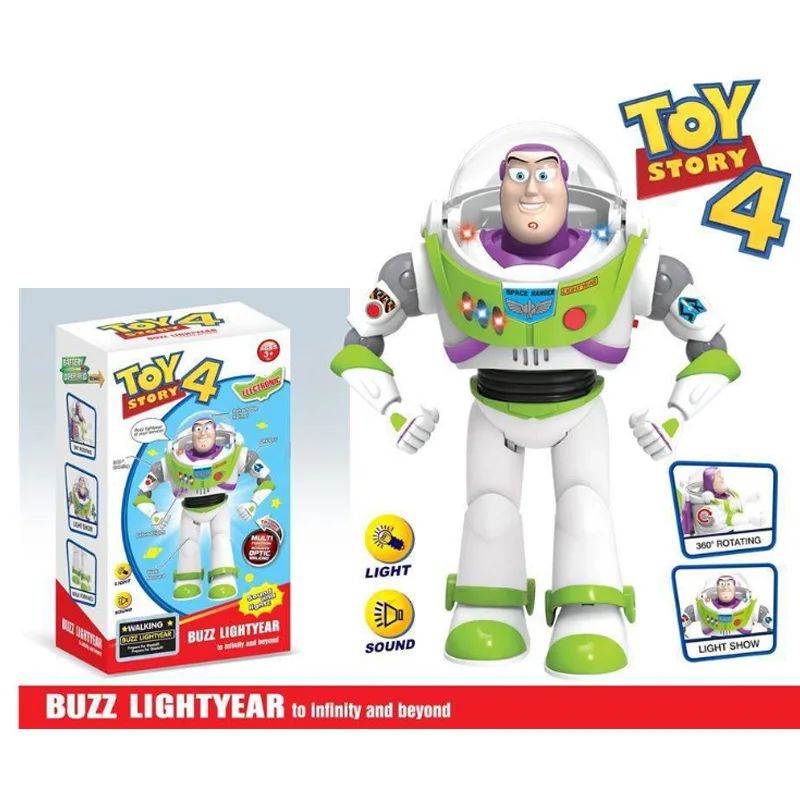 Disney 33cm Pixar Toy Story 4 Buzz Lightyear Bonecos de Ação Falantes Corpo de Pano Modelo Coleção Limitada Enfeite Brinquedos Presente