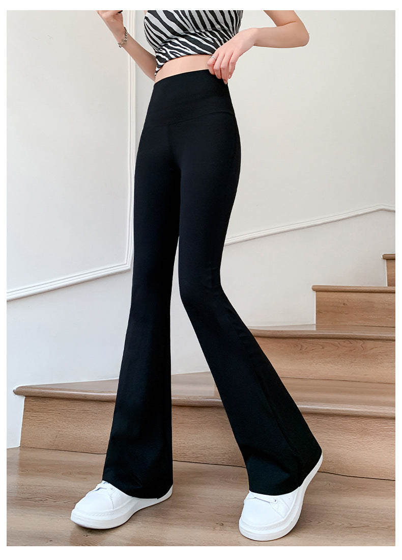 Women Flare Pants Slim High Waist Solid Sexy Shark Flare Pants Fashion Casual St
