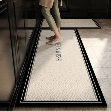 VIKAMA Diatomite Kitchen Floor Rug Anti-Slip Oil-Proof Water-Absorbing, Dirt-Resistant And Waterproof Door Mat For Home Decor