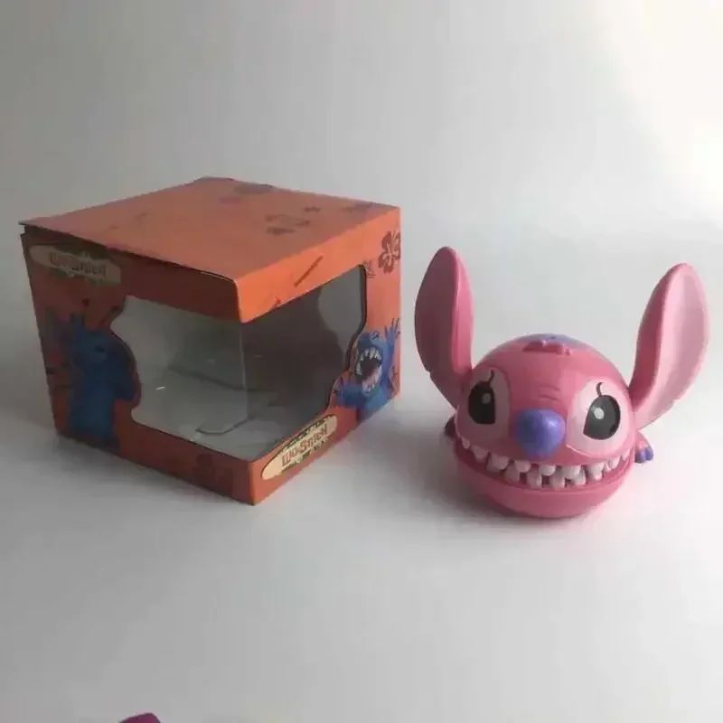 Disney Stitch Bite Finger Toy, Funny Push Teeth Dentist Game, Anime Model Figure for Kids Baby, Christmas Birthday Gifts