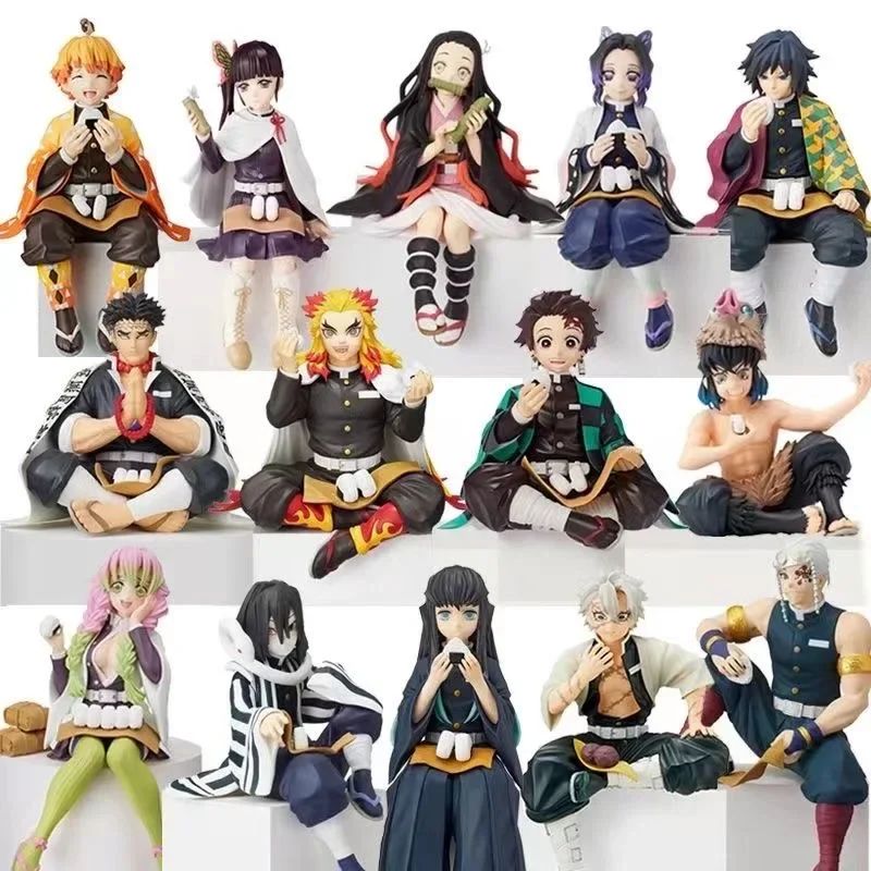 Bonecos de ação colecionáveis de Demon Slayer Kimetsu No Yaiba Anime Tanjiro Nezuko Inosuke Anime