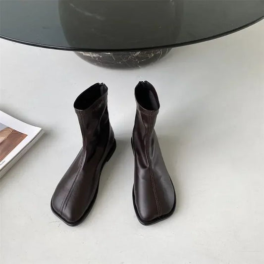 Woman Elastic Boots Fashion Ladies Thick Bottom Ankle Luxury Designer Female Boots Nre Autumn Winter Women's Chelsea Boots 2024