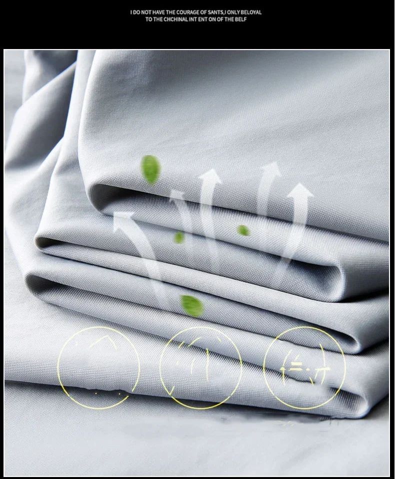 2024 Summer Soft Ice Silk Fabric Men's Thin Casual Pants Korean-style Fashion  Straight High Stretch Trousers Male Luxury Brand