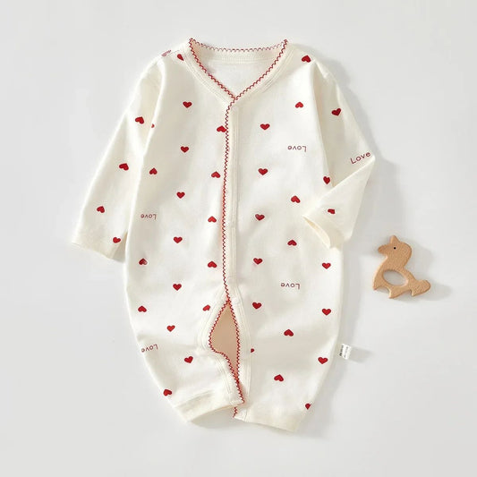Autumn Kids Clothes Girls Love Print Bodysuit&One piece Long Sleeve Newborn Outfit for Outdoor Clothes Spring Autumn Summer