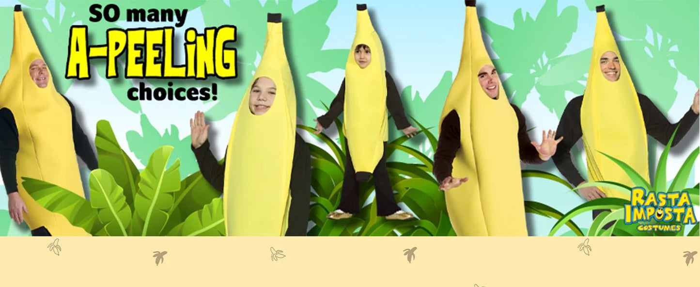 Halloween Adult Funny Cosplay Fruit Vegetable Costume Banana Carnival Dress Up Outfit Couple Party Purim Fancy Dress Stage Show