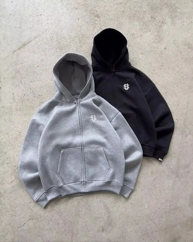 Y2K Fashion Jogger Sweatpants Loose Embroidery Labeled Open Leg Wide Leg Pants Trendy Pocket Couple Straight Pants Men's Hoodie