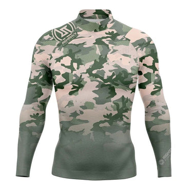 HotSale Men's Surfing Shirt Camouflage Lycra Rashguard RIGHTTRACK For Surf Sportswear Beach UV Swimwear UPF50 Clothes