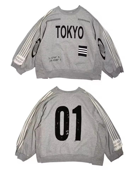 Y2K Harajuku Sume Gothic Klein Stone Embroidery Loose Long Sleeved T Shirt Hip Hop Men Women Stripe Polo Shirt Lapel Neck Shirt