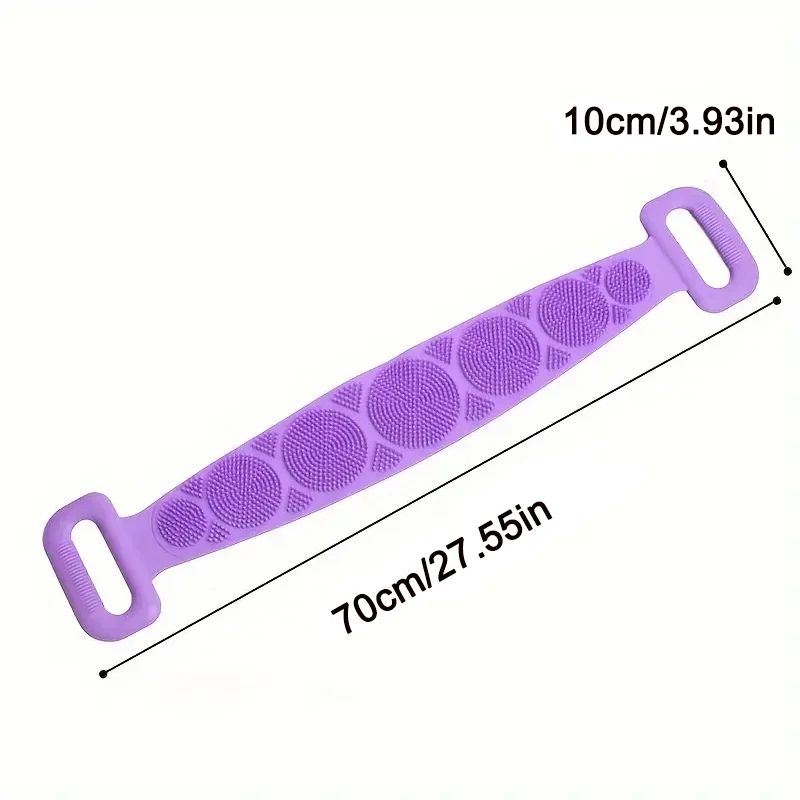 Body Silicone Brush Scrub Body Exfoliating Sponge Brush Bathroom Shower Back Brush Bath Scrub Clean Tool Stain Removal Bath Belt