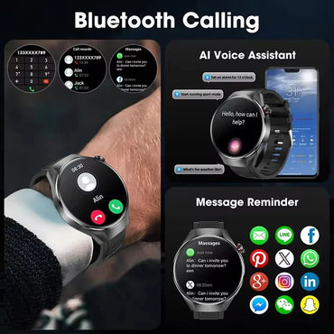 Smartwatch 2025 Original G5 Plus, Tela AMOLED HD de 1,75", Rastreamento GPS, Frequência Cardíaca, Chamada Bluetooth, Bússola para Homens