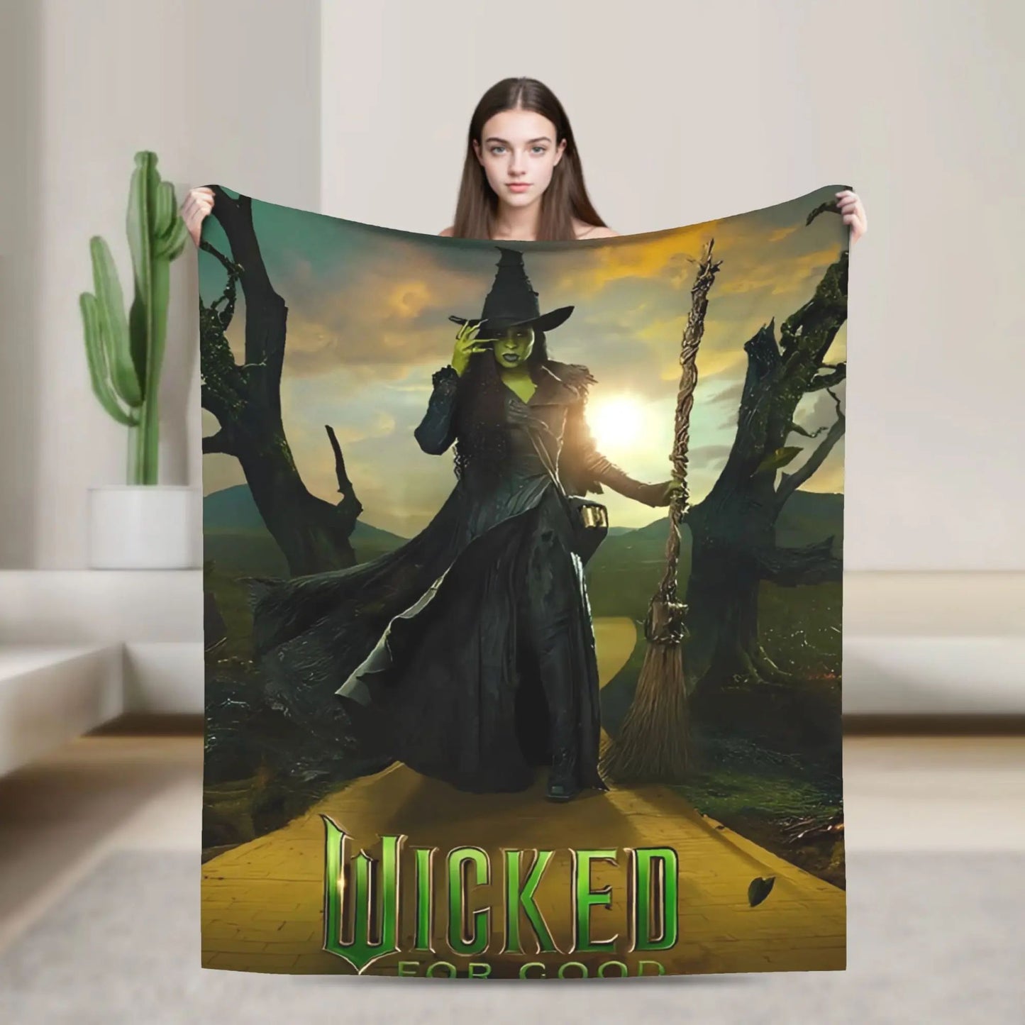 New Wicked Elphaba Glinda Tonal Soft Warm Blanket Office Plush Bedding Throws Novelty Flannel Bedspread Sofa Bed Cover