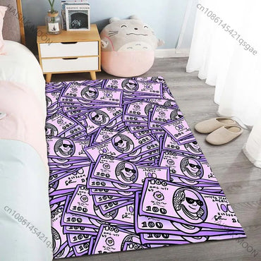 Dollar Printed Carpet for Living Room Bedroom Creative Doormat Home Decor Non-slip Floor Mat Large Size Fast Shipping