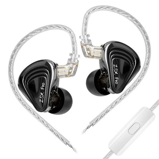 KZ ZSX Pro 5BA+1DD 12mm Drive Hybrid Drive Unit Earphones HIFI Music Earbuds Sport Game Headsets 2PIN Replaceable Cable ZSXPRO