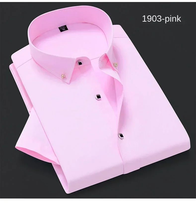 New Men's White Shirt Korean High End Version Free Shipping Popular Clothes Short Sleeve Long Sleeve Casual Suit Bottom Shirts