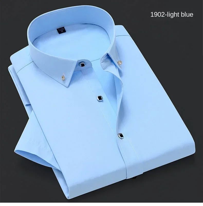 New Men's White Shirt Korean High End Version Free Shipping Popular Clothes Short Sleeve Long Sleeve Casual Suit Bottom Shirts