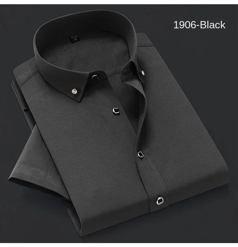 New Men's White Shirt Korean High End Version Free Shipping Popular Clothes Short Sleeve Long Sleeve Casual Suit Bottom Shirts