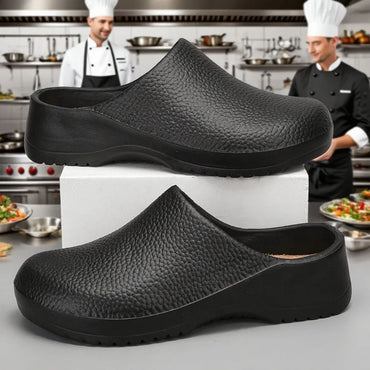 Kitchen Non-slip Oil-resistant Chef‘s Shoes Men's Waterproof Casual Flat Shoes Women's Slippers Couple Plus Size EVA Shoes