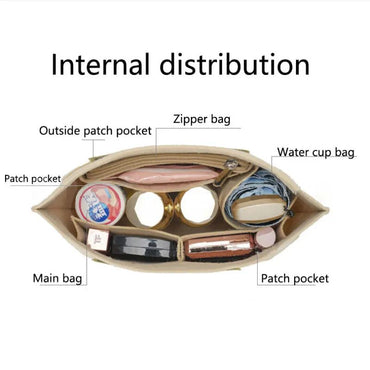 Custom Felt Bag Organizer forLongchamp Tote Purse Insert LinerPockets Travel Storage Essential ChristmasBag Fashion Enthusiasts