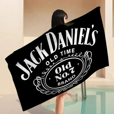 J-Jack-Daniels Microfiber Beach Towel Absorbent Quick Dry Soft Yoga Swimming Resort Mountain Climbing Towel