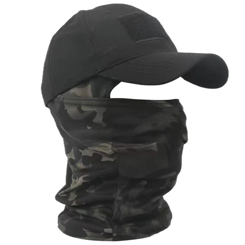 Balaclava Baseball Caps Full Face Mask Set Men Summer Snapback Sun Hat Outdoor Hunting Camouflage Balaclava