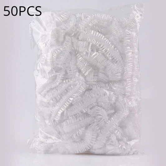 Toucas de Banho Descartáveis Acessórios para Sauna Transparentes e à Prova d'Água Toucas Descartáveis para Cabelo Produtos de Banheiro para Casa