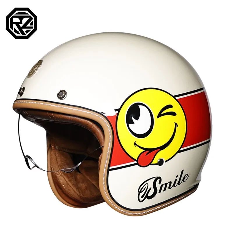 Retro Half Helmet for Motorcycle & Electric Vehicle - Unisex Universal Fit with Personalized Designs