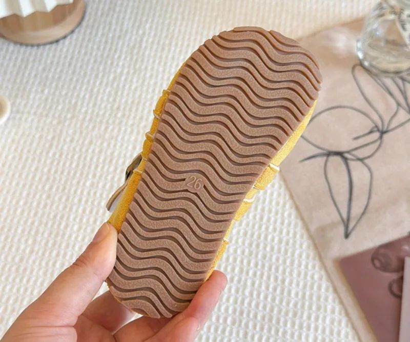 1-12Y Children's Sandals Toe Protect Boys Girls Summer New Candy Color Soft Sole Shoes Kids Casual Retro Flat Leather Sandals