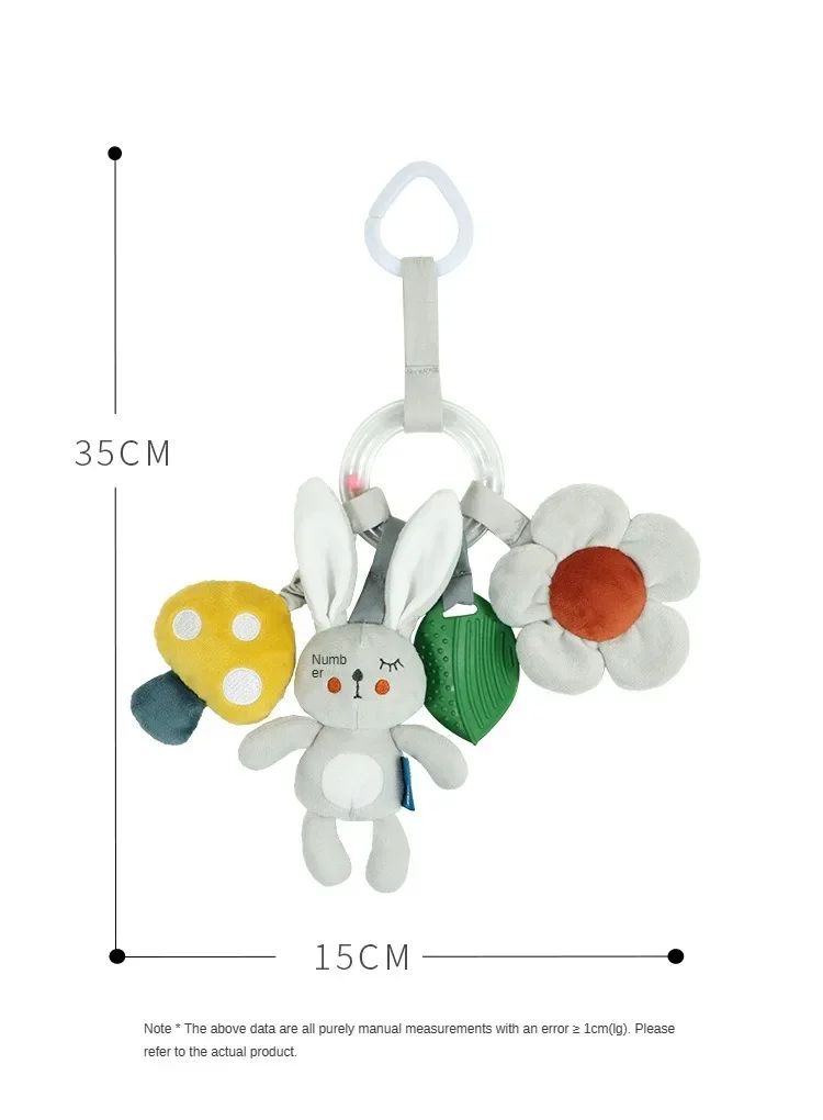 Brinquedos para Bebês de 0, 3, 6, 12 Meses, Brinquedo de Pelúcia com Atividades de Arco-Íris para Pendurar no Carrinho de Bebê, Cadeirinha de Carro, Berço, Viagem, Brinquedos Sensoriais para Bebês