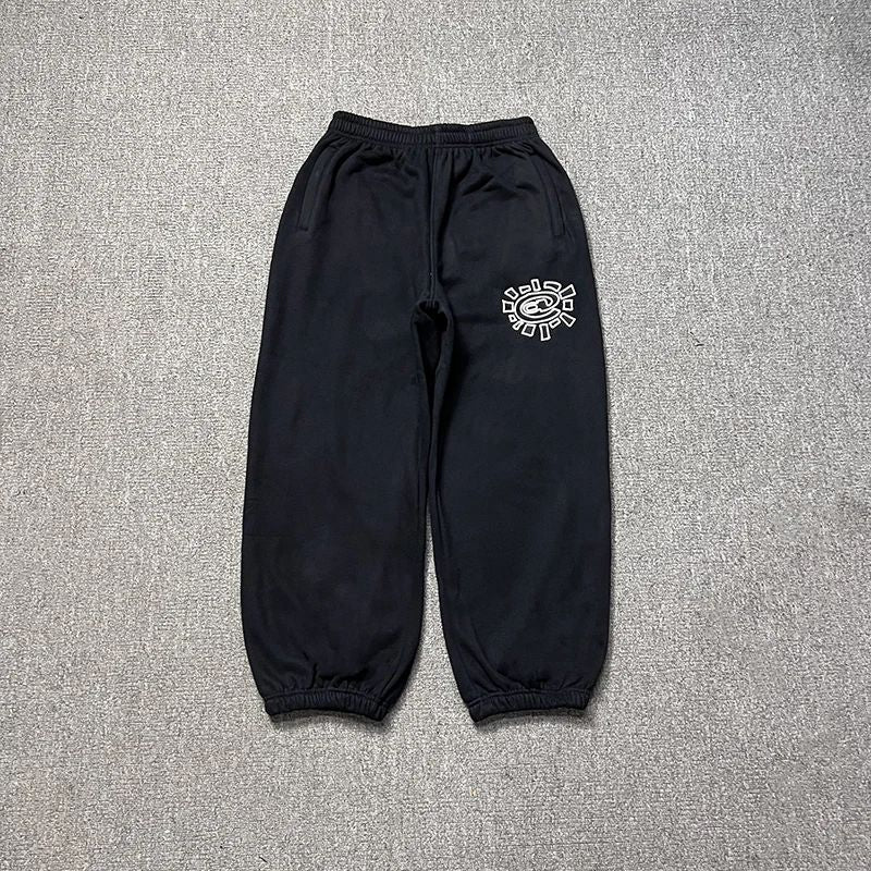 American High Street Black Sweatpants ADWYSD Pants Sunroll Fleece Zipper Pocket Men Women Cleanfit Trousers