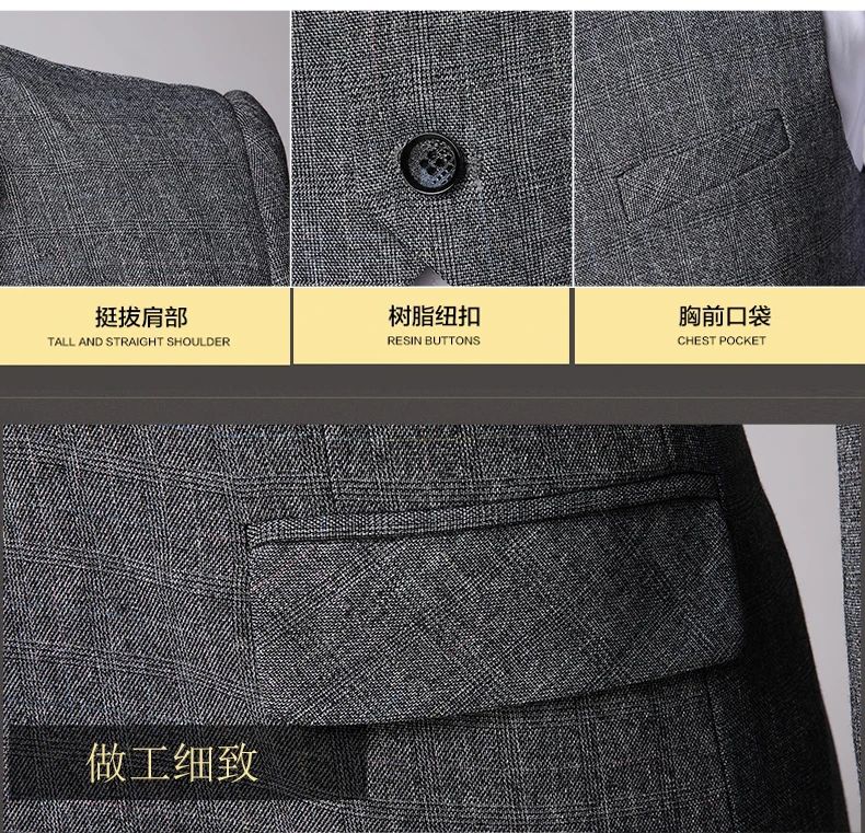 Traje De Hombre Elegante (Blazer+Vest+Pants) Men's Fashion Business Casual Slim Fit Wedding Business Suit Elegant Man Suit 6XL
