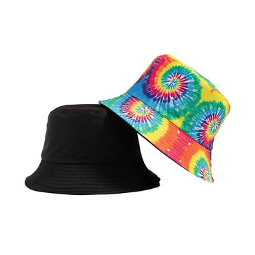 New Street Graffiti Men's Bucket Hat Double-Sided Hip Hop Outdoor Women Caps Beach Sun Protect Fishing Unisex Bonnet